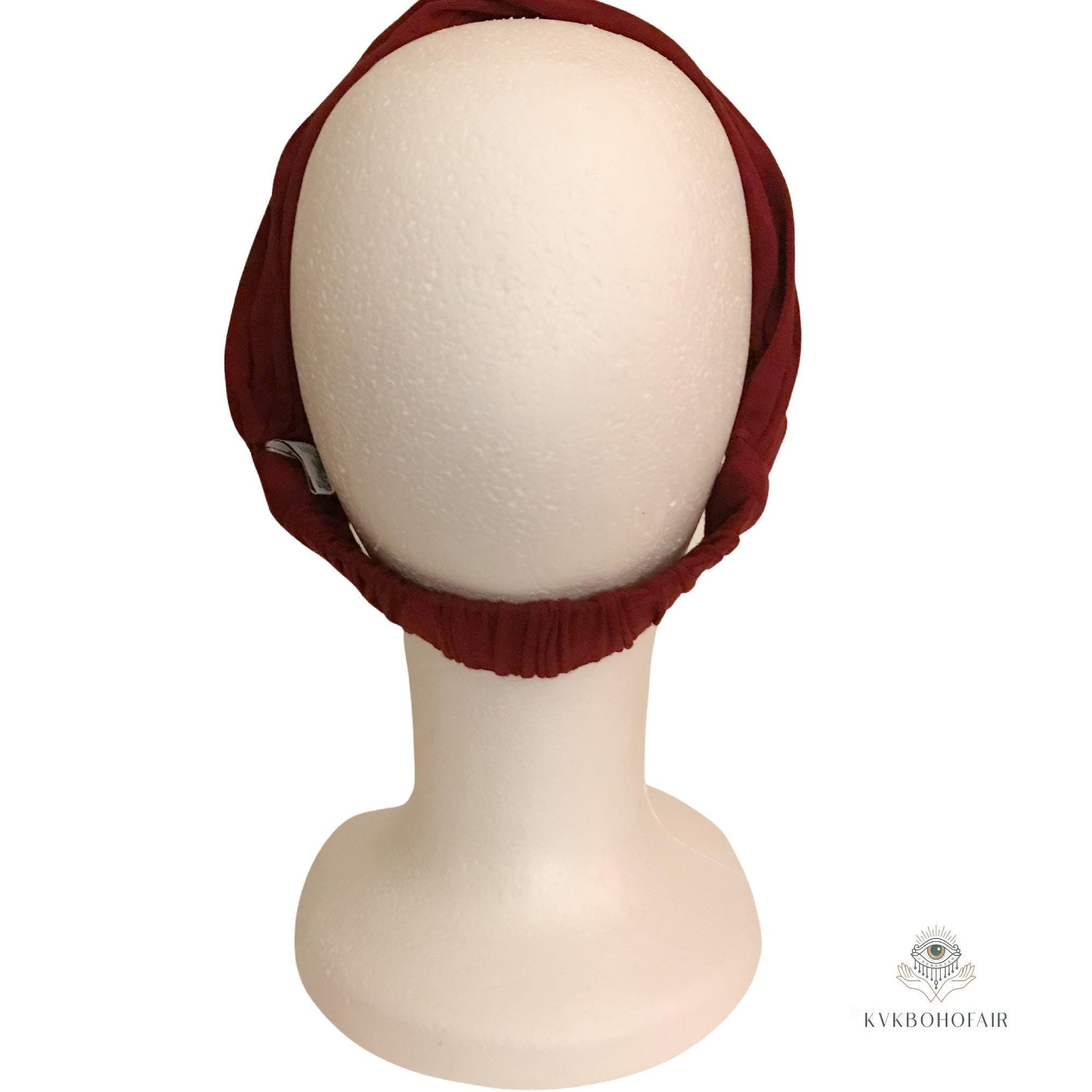 Red Boho Headband -  Stylish Bohemian Headwrap, Headbands for Women