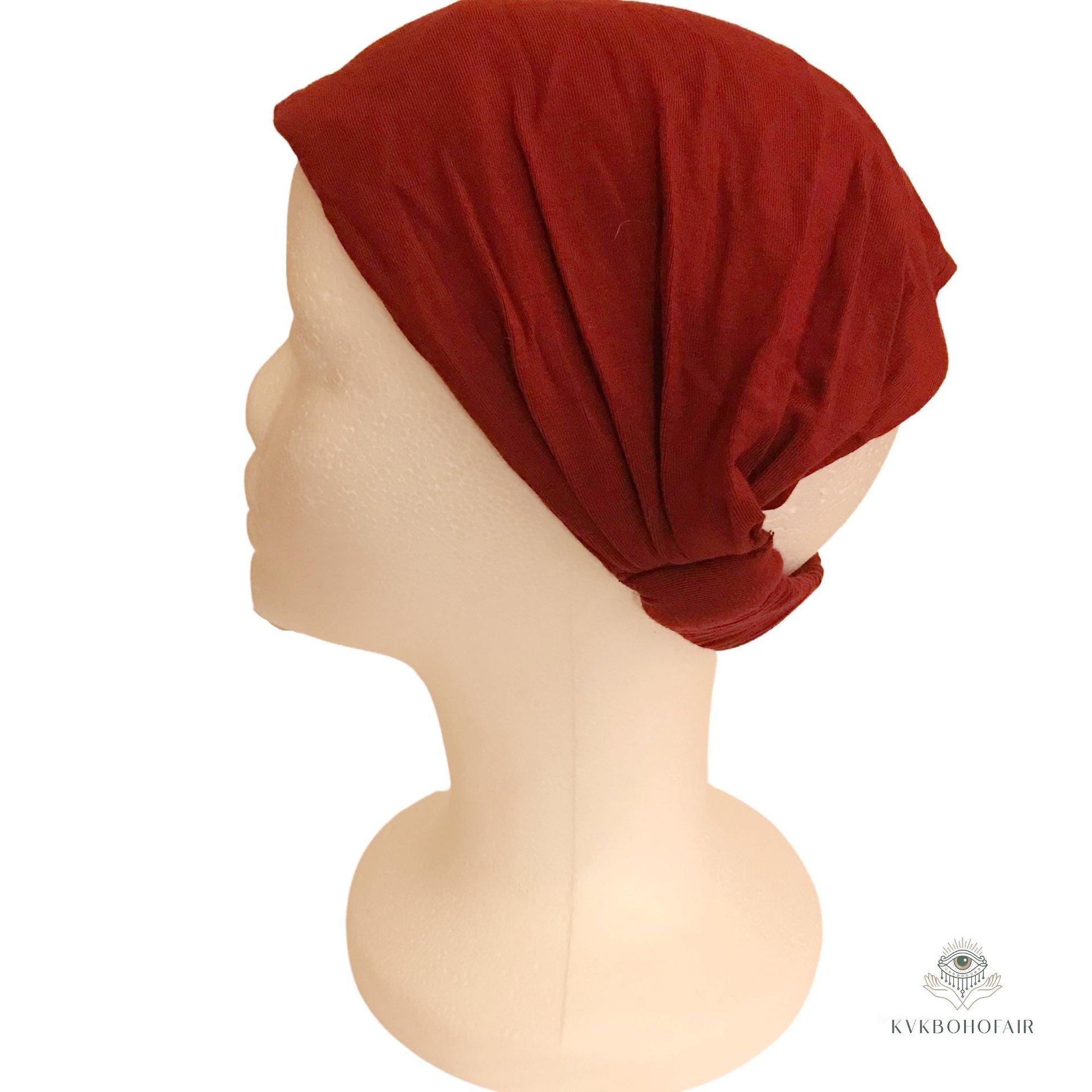 Red Boho Headband -  Stylish Bohemian Headwrap, Headbands for Women