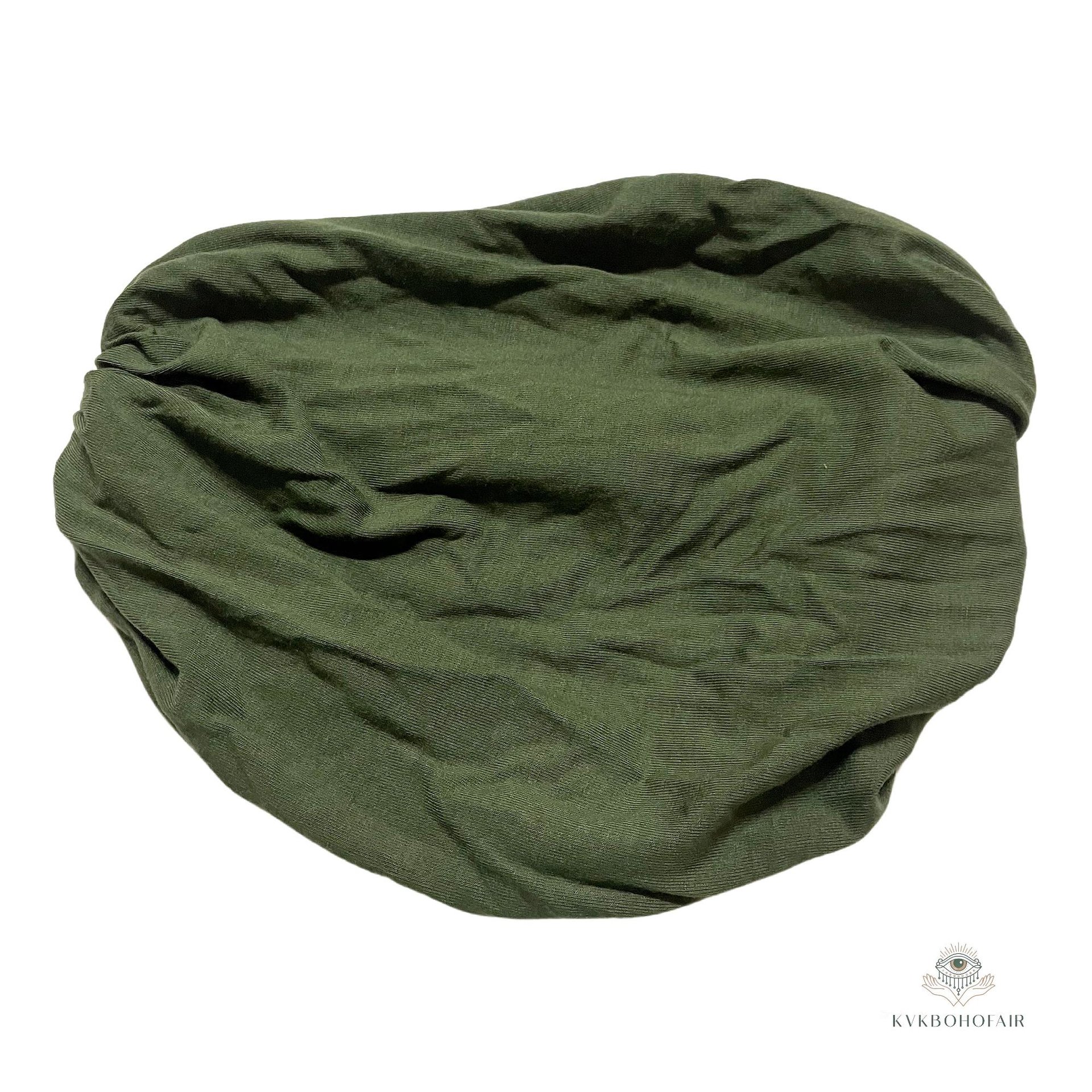 Olive Green Boho Headband -  Stylish Bohemian Headwrap, Headbands for Women