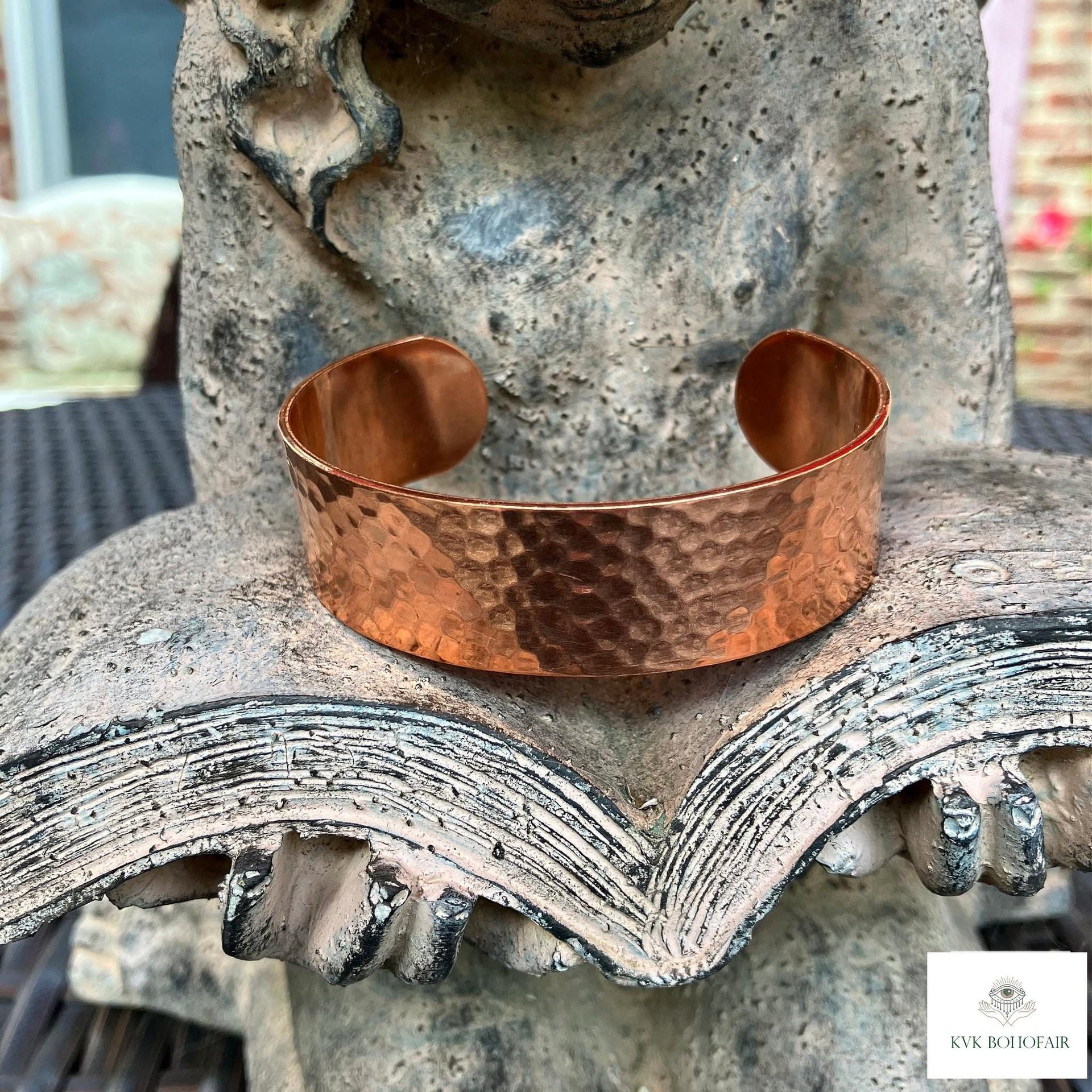 Handcrafted Hammered Copper Cuff – Handcrafted Boho Bracelet, Bohemian Jewelry