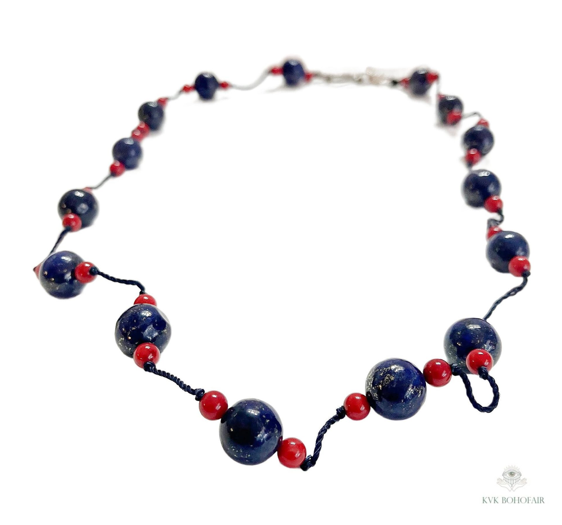 Handcrafted Nepal Beaded Necklace, Boho Gemstone Jewelry