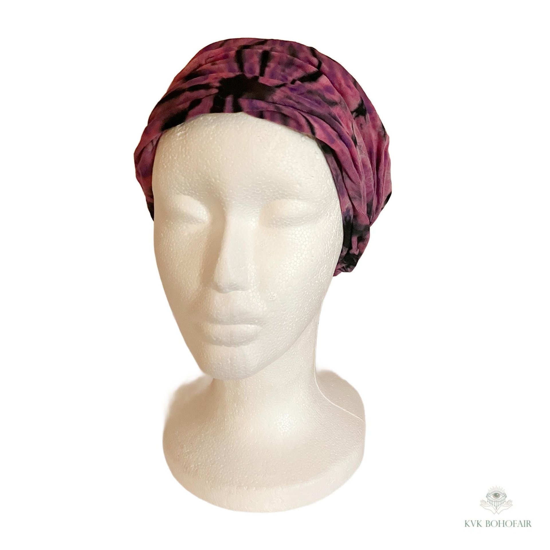 Pink Tie Dye Boho Headband - Stylish Bohemian Headwrap, Headbands for Women