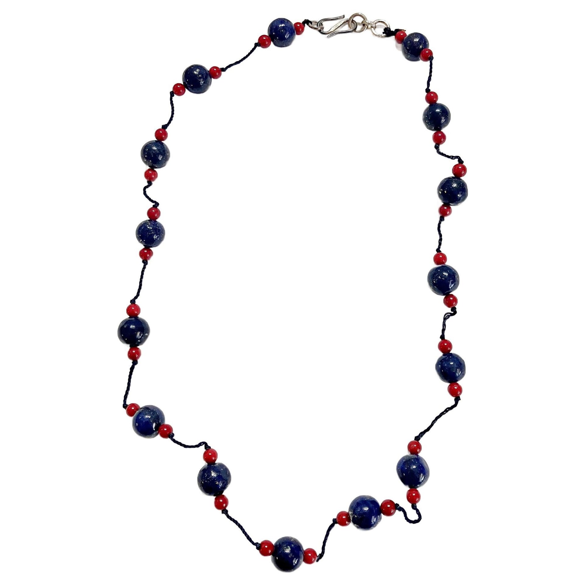 Handcrafted Nepal Beaded Necklace, Boho Gemstone Jewelry