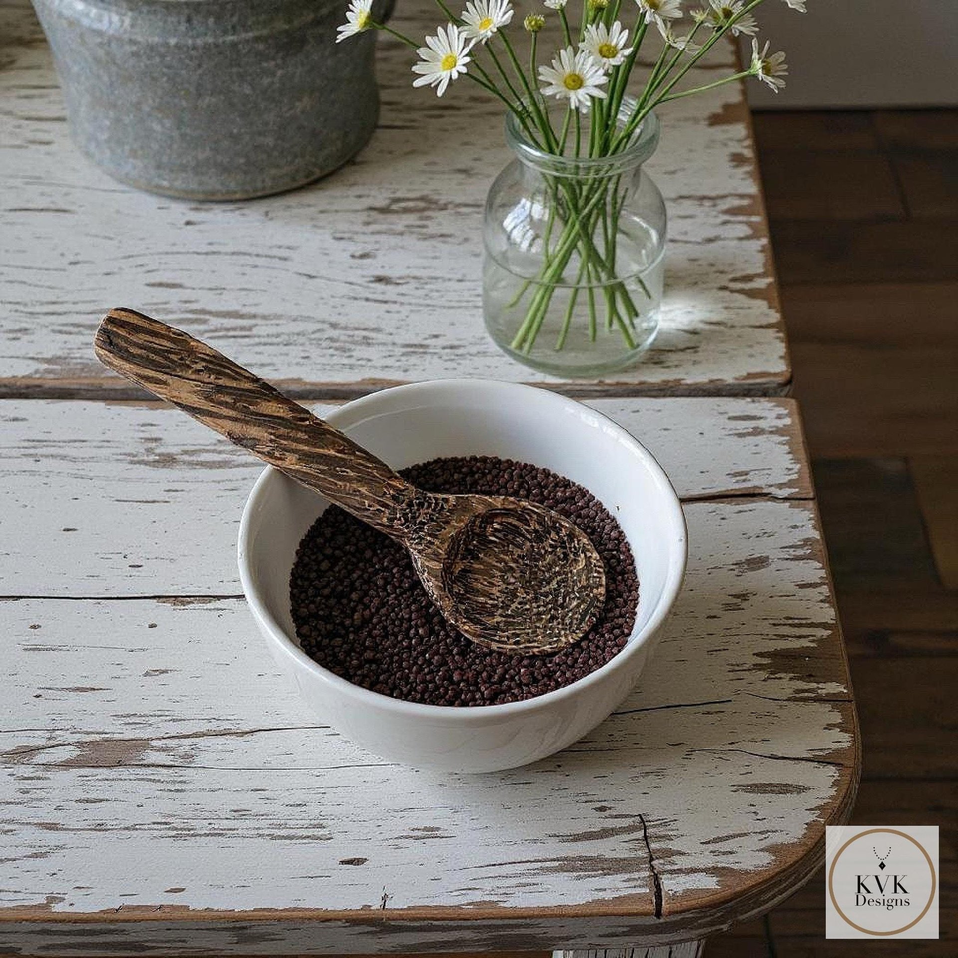 Eco-Friendly Palm Wood Coffee Scoop - Hand Carved 1 Tablespoon Spoon