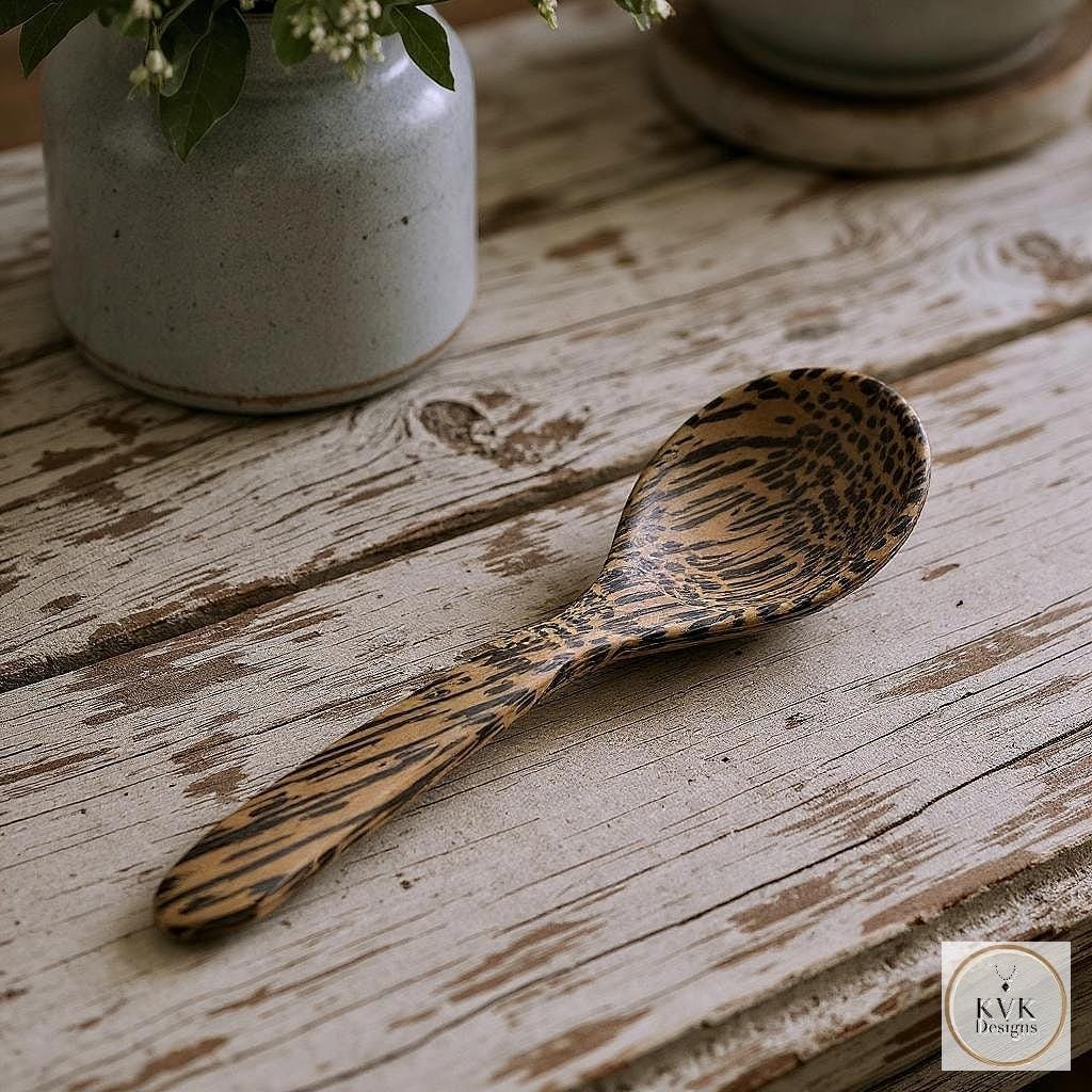 Eco-Friendly Palm Wood Coffee Scoop - Hand Carved 1 Tablespoon Spoon