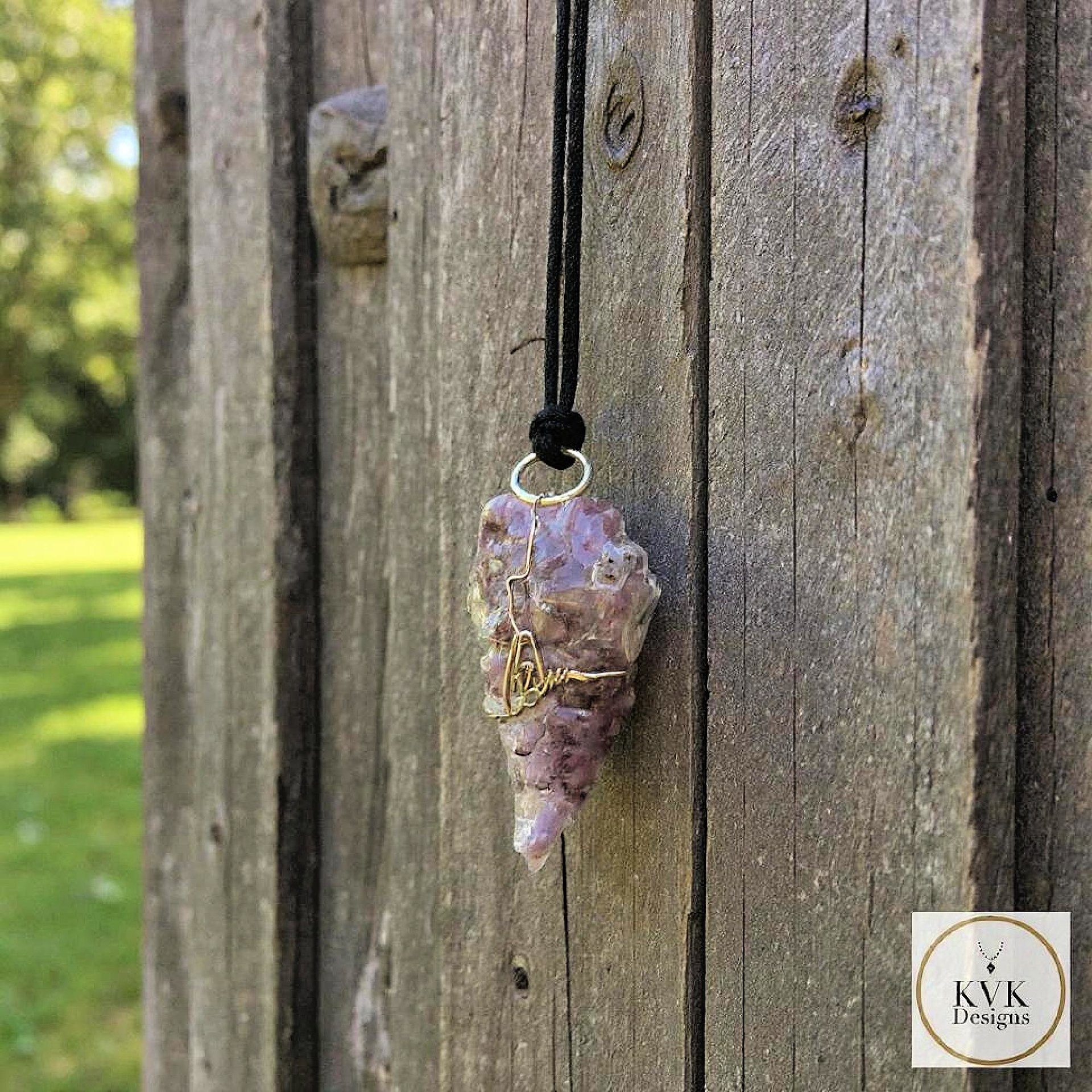 Raw Amethyst Wire Wrapped Necklace - Handcrafted Boho Crystal Pendant Jewelry
