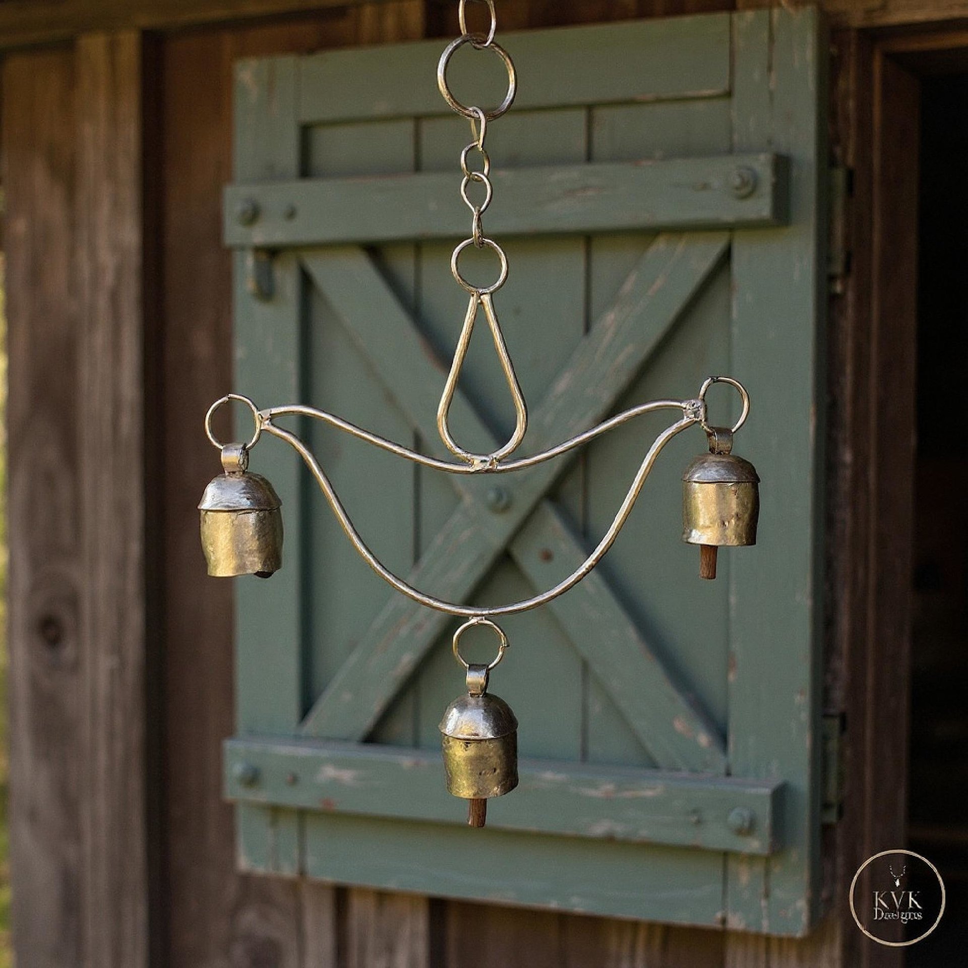 Handmade Lotus Flower Windchime - Artisan Zen Metal Yard Art
