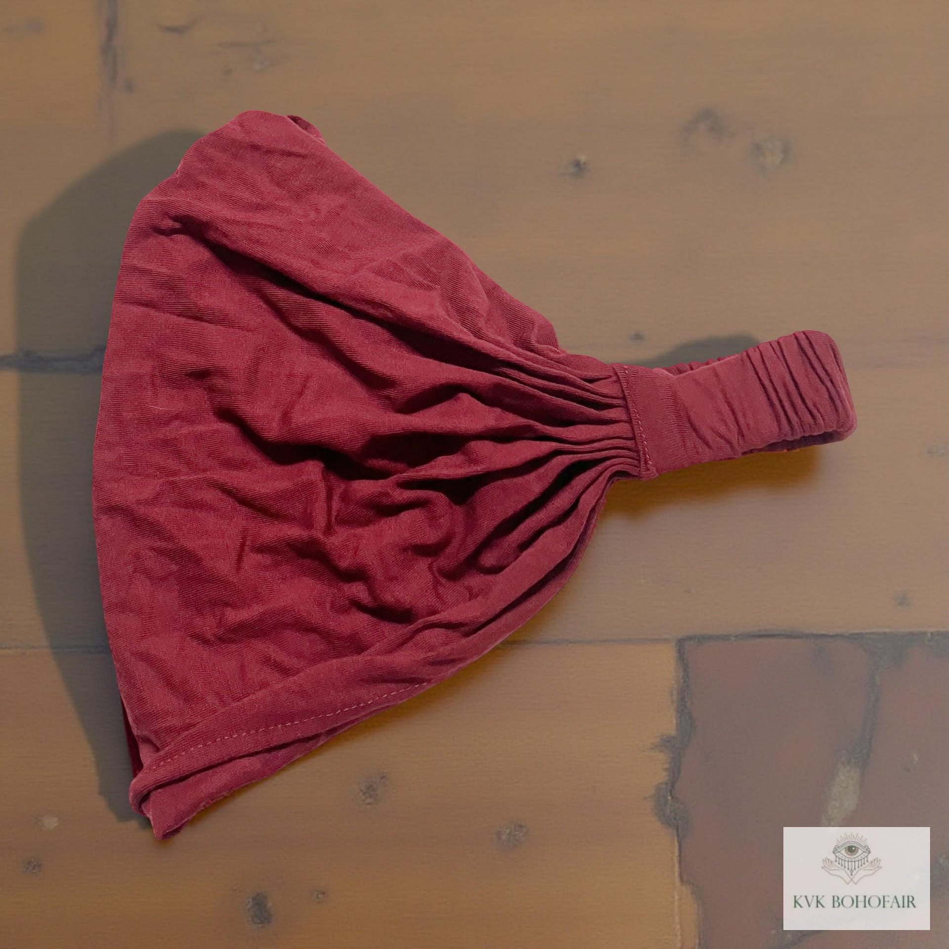 Red Boho Headband -  Stylish Bohemian Headwrap, Headbands for Women