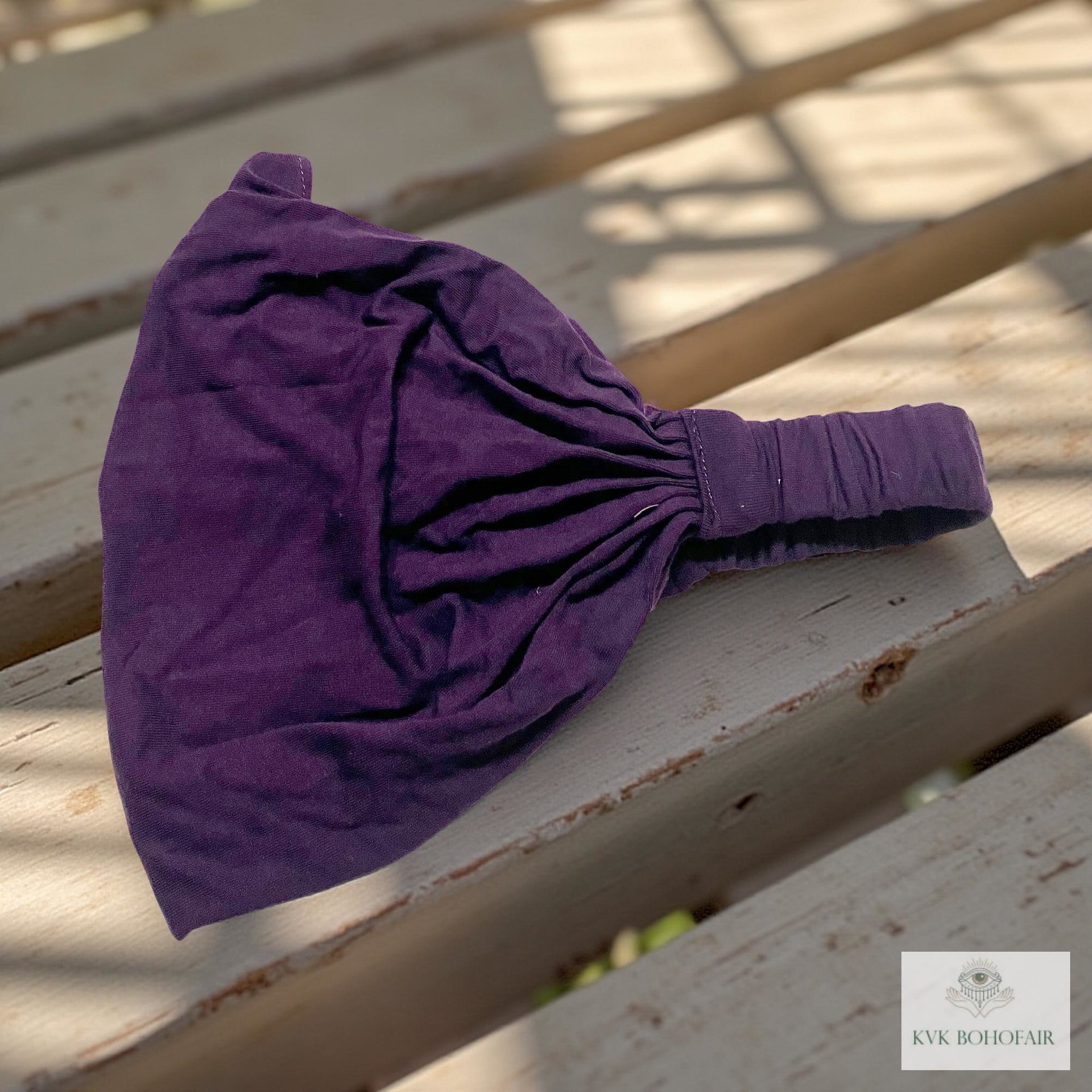 Purple Boho Headband -  Stylish Bohemian Headwrap, Headbands for Women