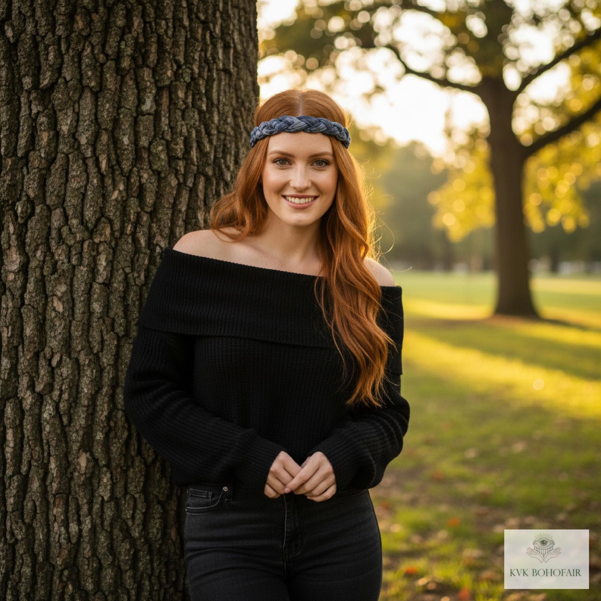 Tie Dye Braided Boho Headband - Yoga Headband, Headbands for Women