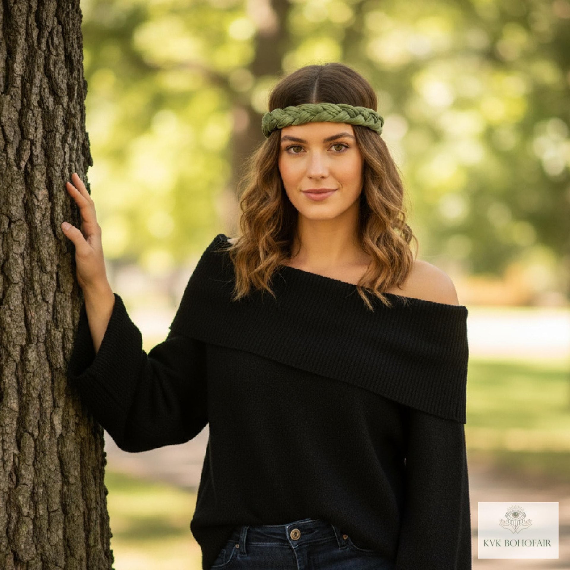 Tie Dye Braided Boho Headband - Yoga Headband, Headbands for Women
