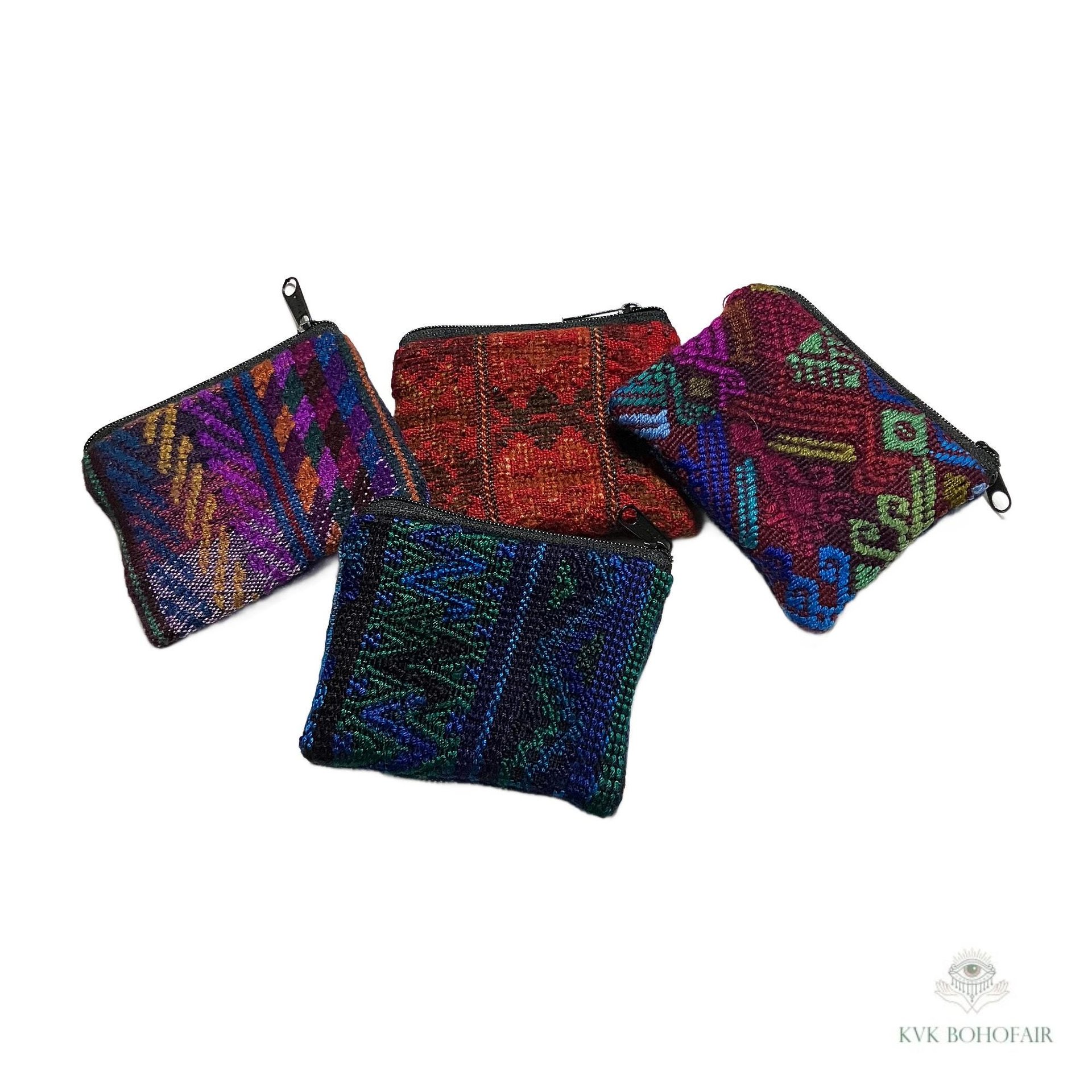 Small Guatemalan Huipil Coin Purse - Colorful and Unique Accessory