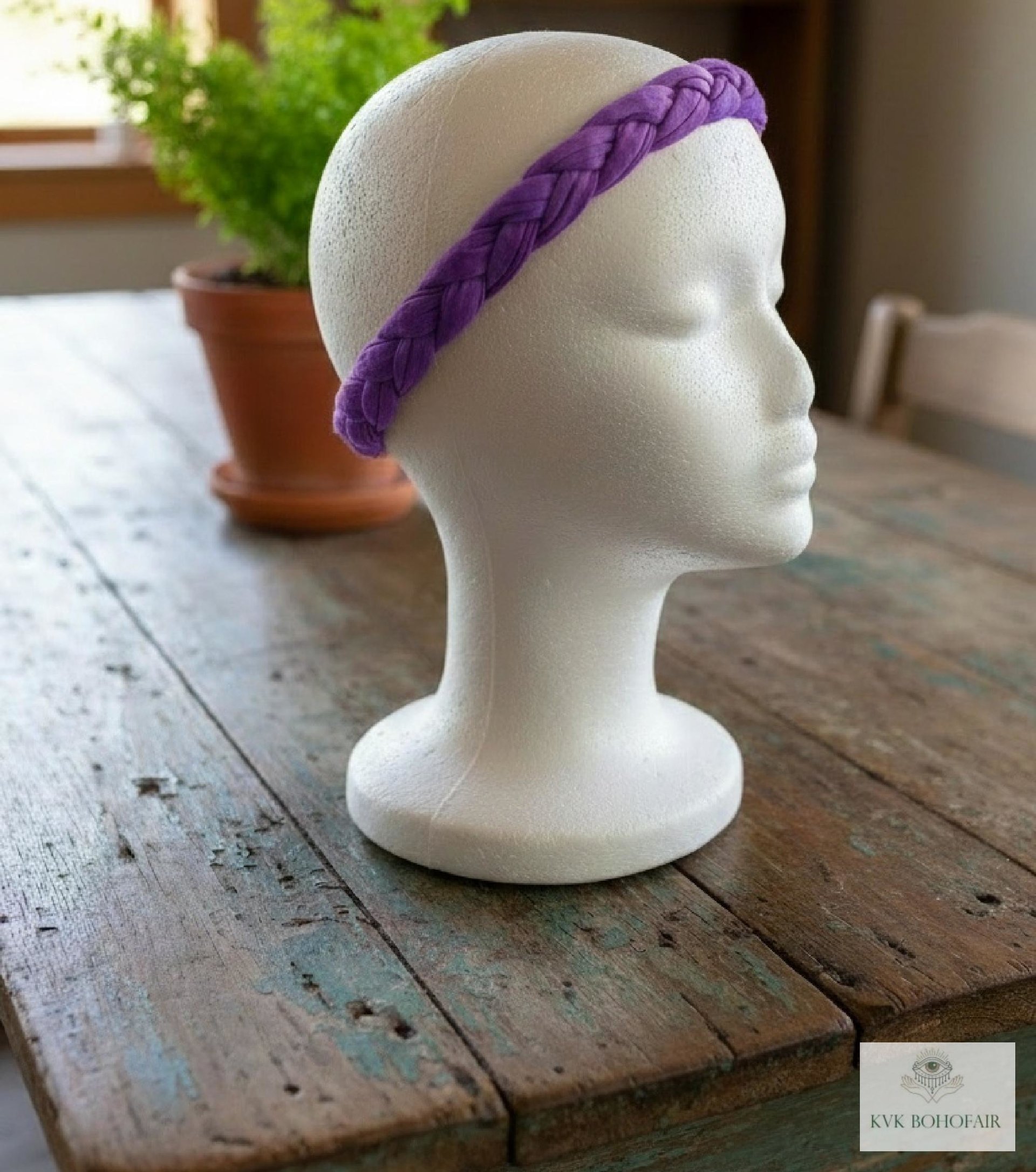 Tie Dye Braided Boho Headband - Yoga Headband, Headbands for Women