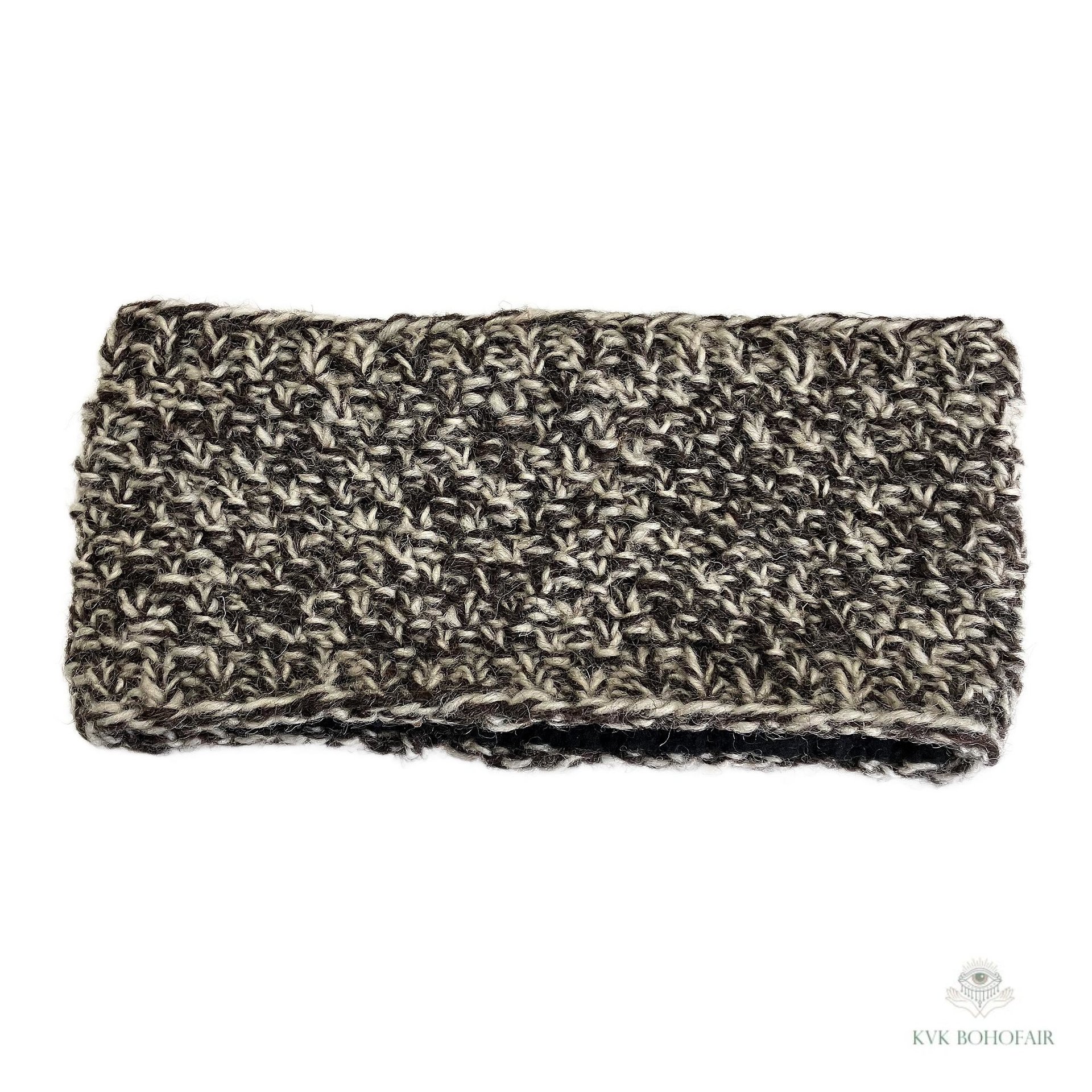 Hand-Knit 100% Wool Headband - Cozy Ear Warmer for Women
