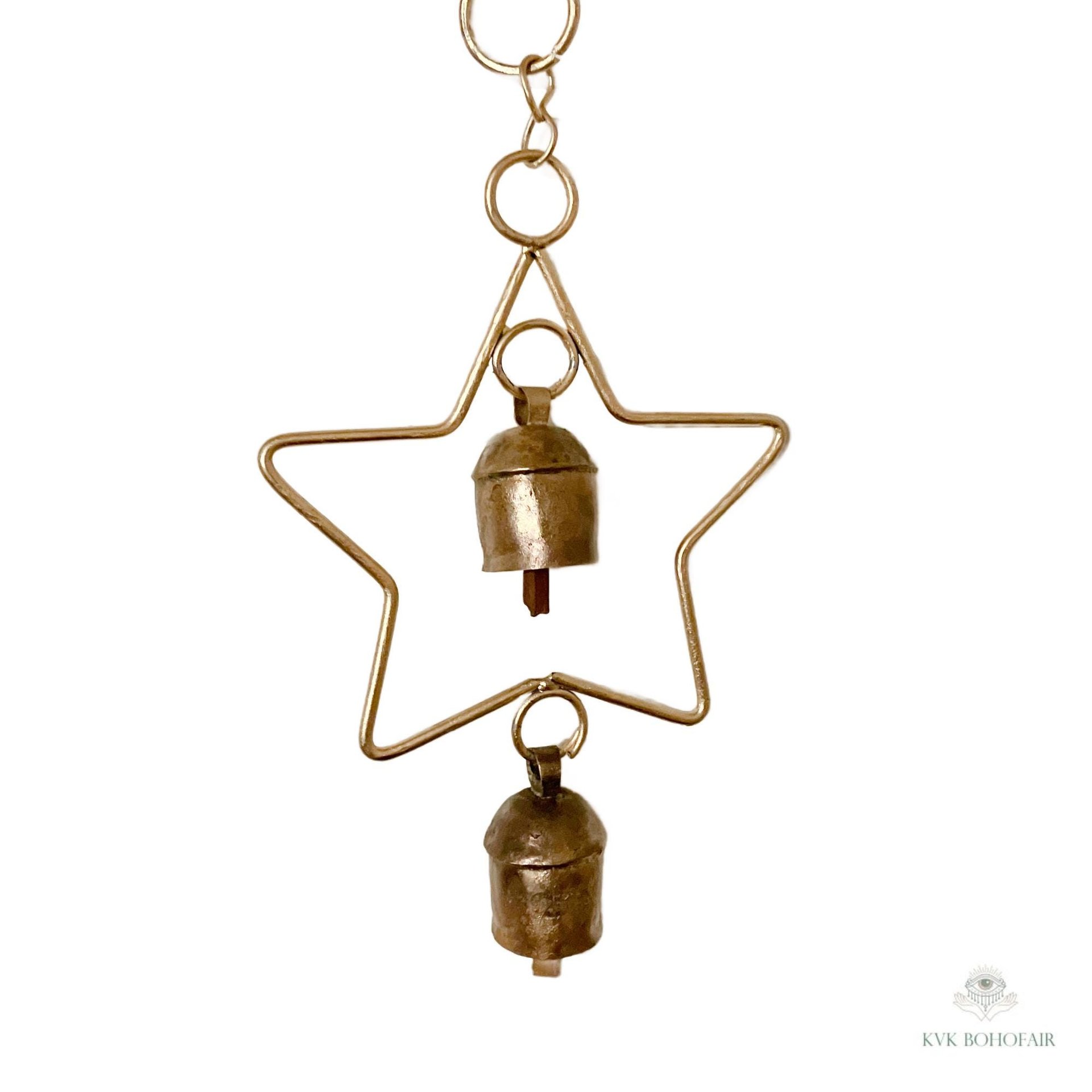 Star Bells Chime - Rustic Metal Art Garden Home Ornament
