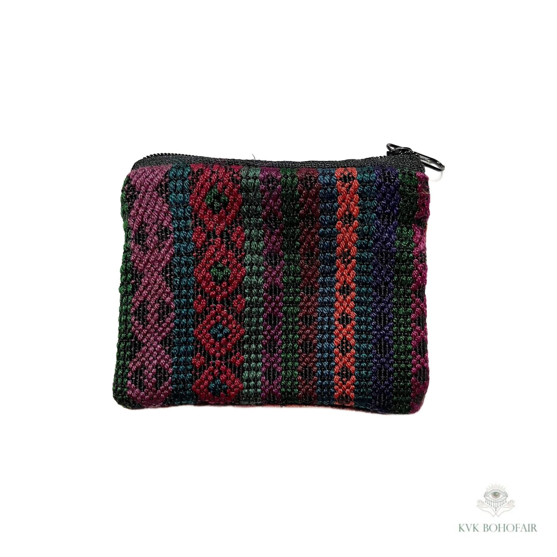 Small Guatemalan Huipil Coin Purse - Colorful and Unique Accessory