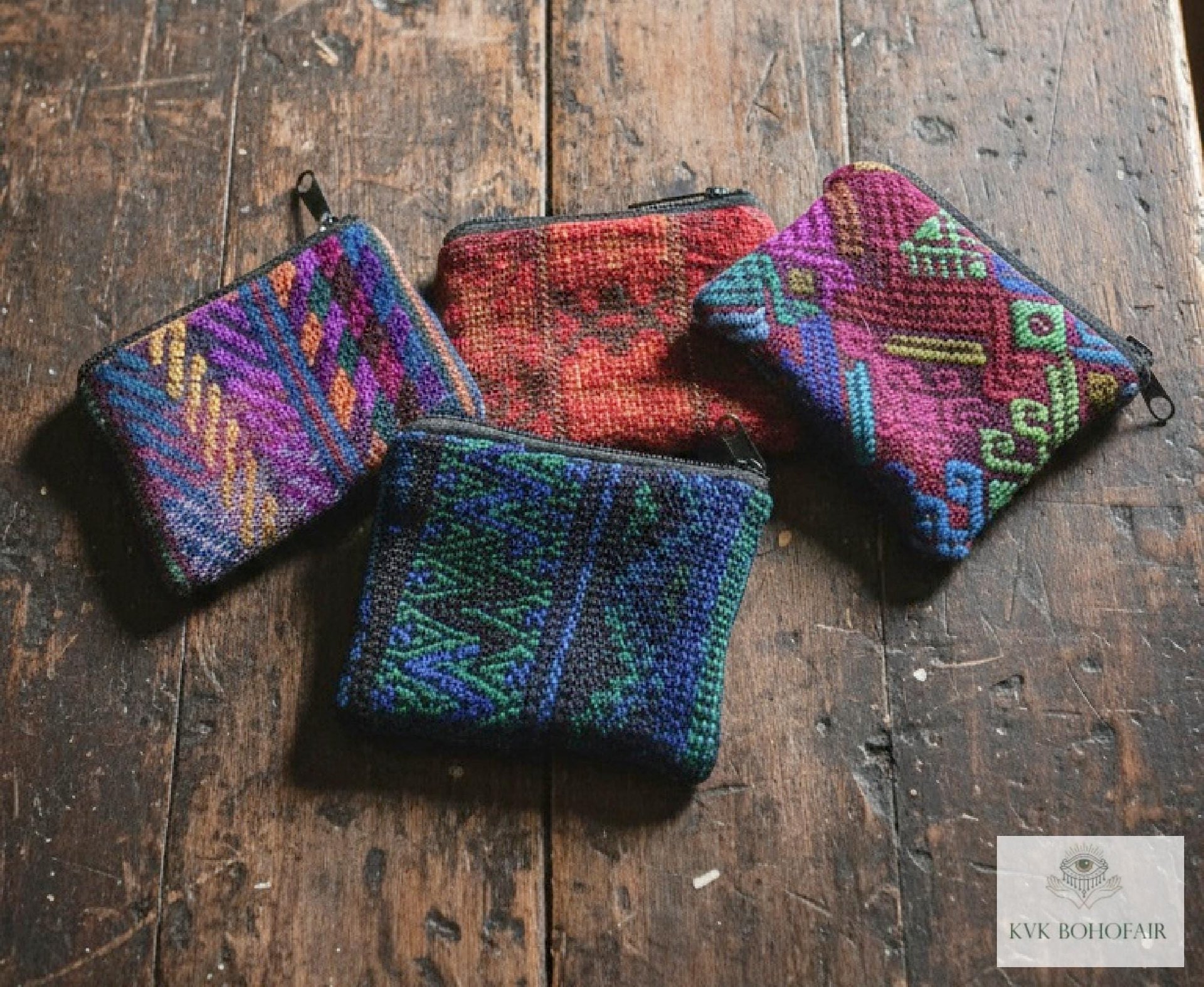 Small Guatemalan Huipil Coin Purse - Colorful and Unique Accessory