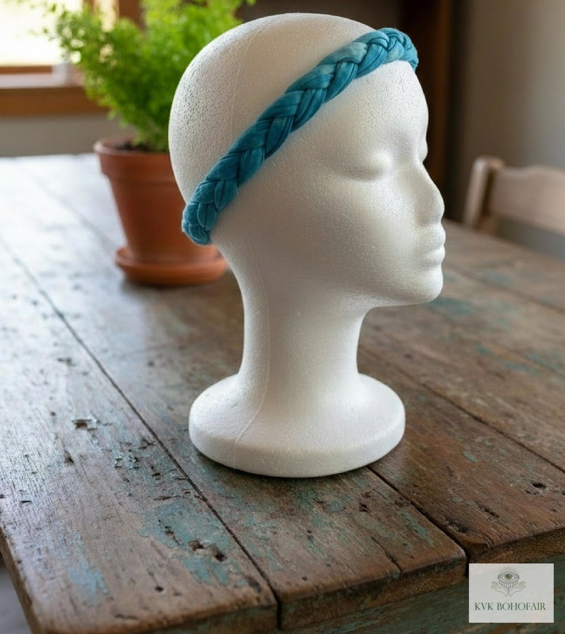Tie Dye Braided Boho Headband - Yoga Headband, Headbands for Women