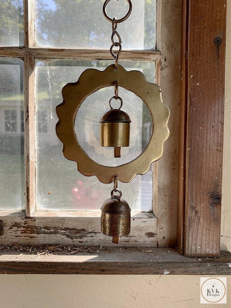 Handmade Double Sun Bells Metal Wind Chime - Soothing Outdoor Sounds, Rustic Garden Decor