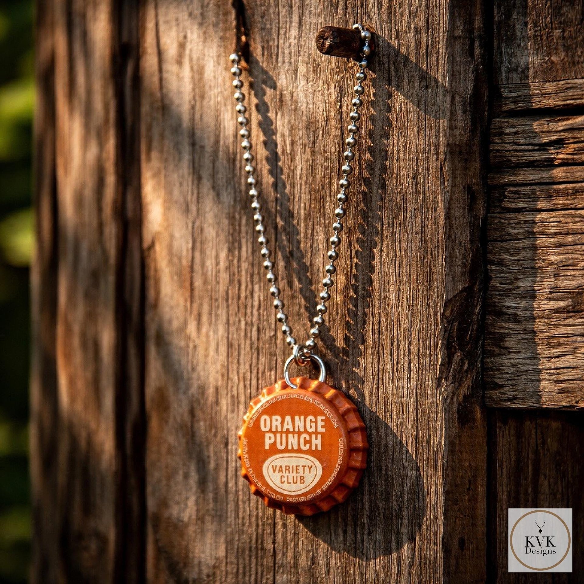 Vintage Soda Bottle Cap Necklace, Retro 1970s Americana Jewelry