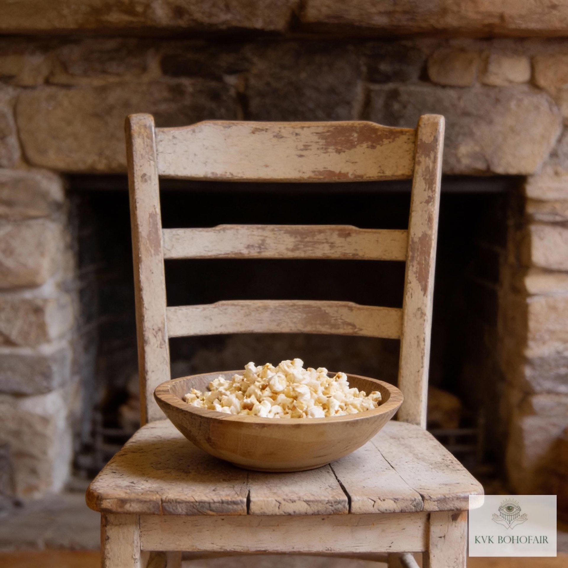 Handcrafted Rustic Olive Wood Bowl - 6 Inch Wooden Kitchen Tableware