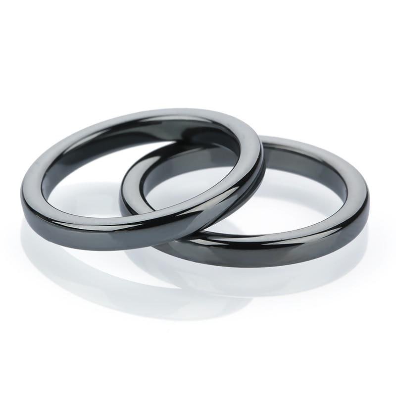 4mm Flat Hematite Ring 