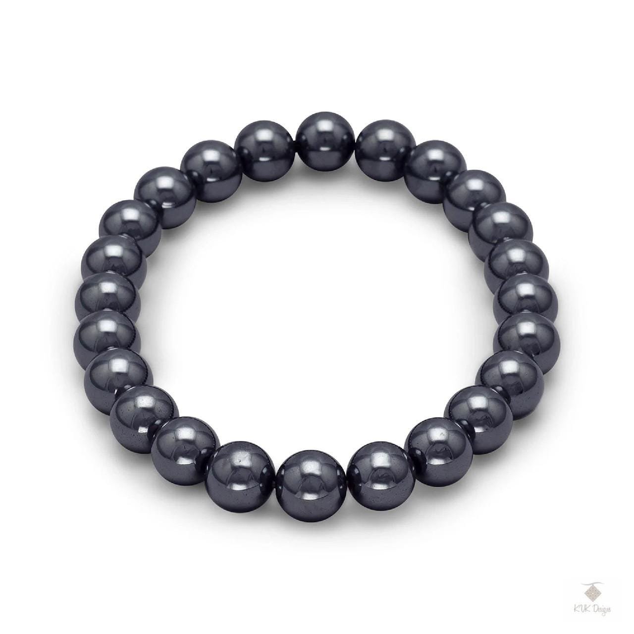 Hematite Beaded Stretch Bracelet