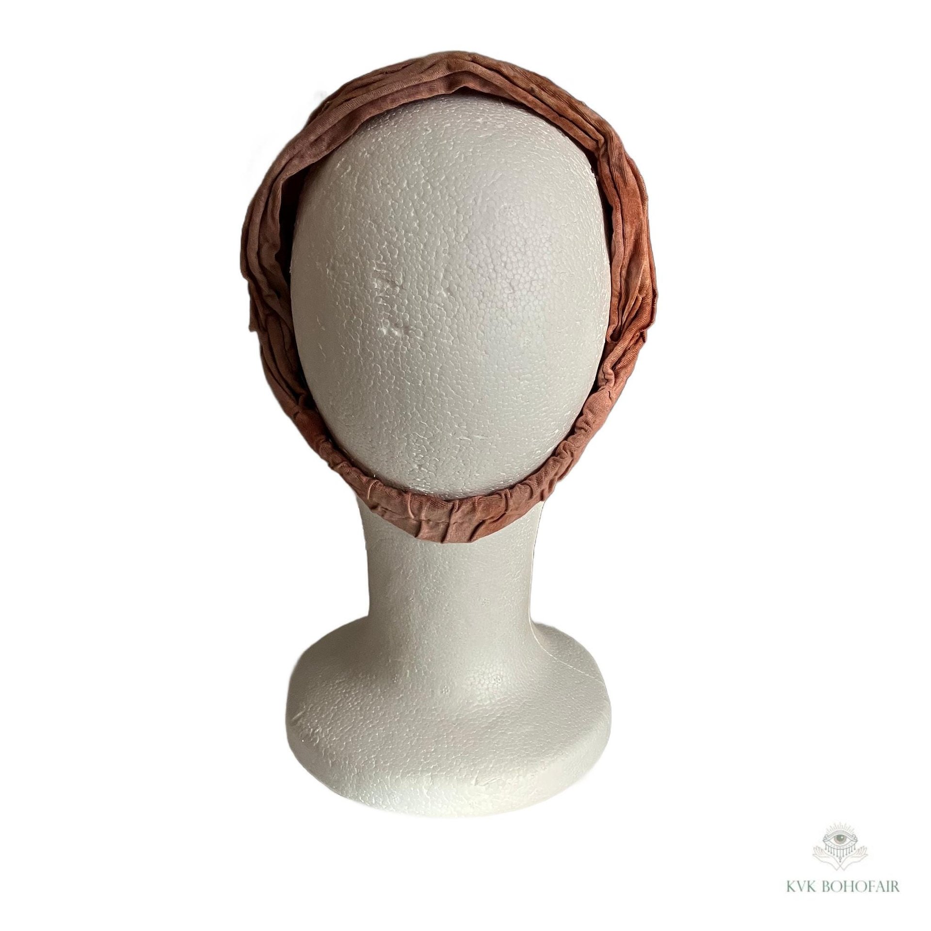 Brown Tie Dye Boho Headband - Stylish Bohemian Headwrap, Headbands for Women