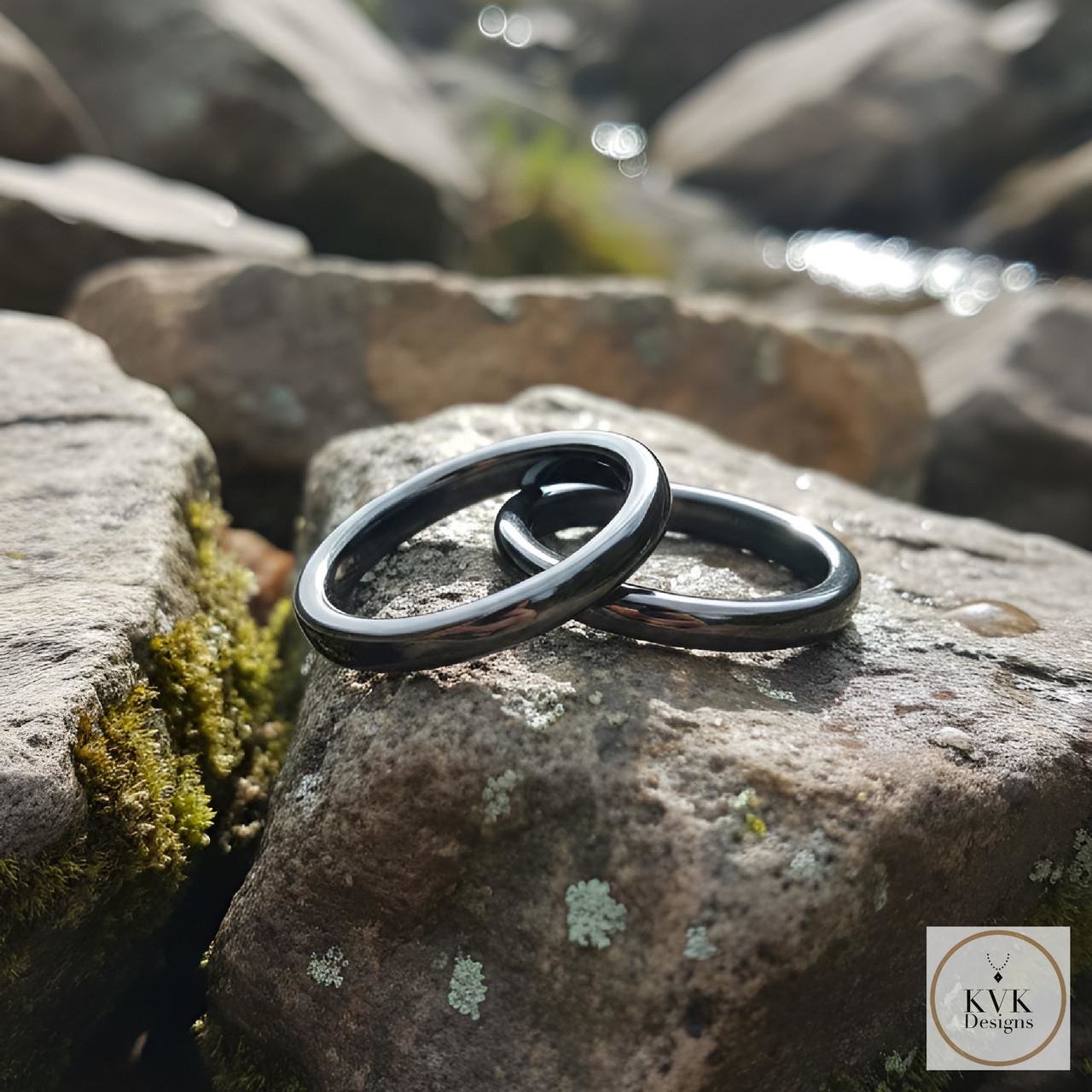 4mm Magnetic Hematite Flat Ring