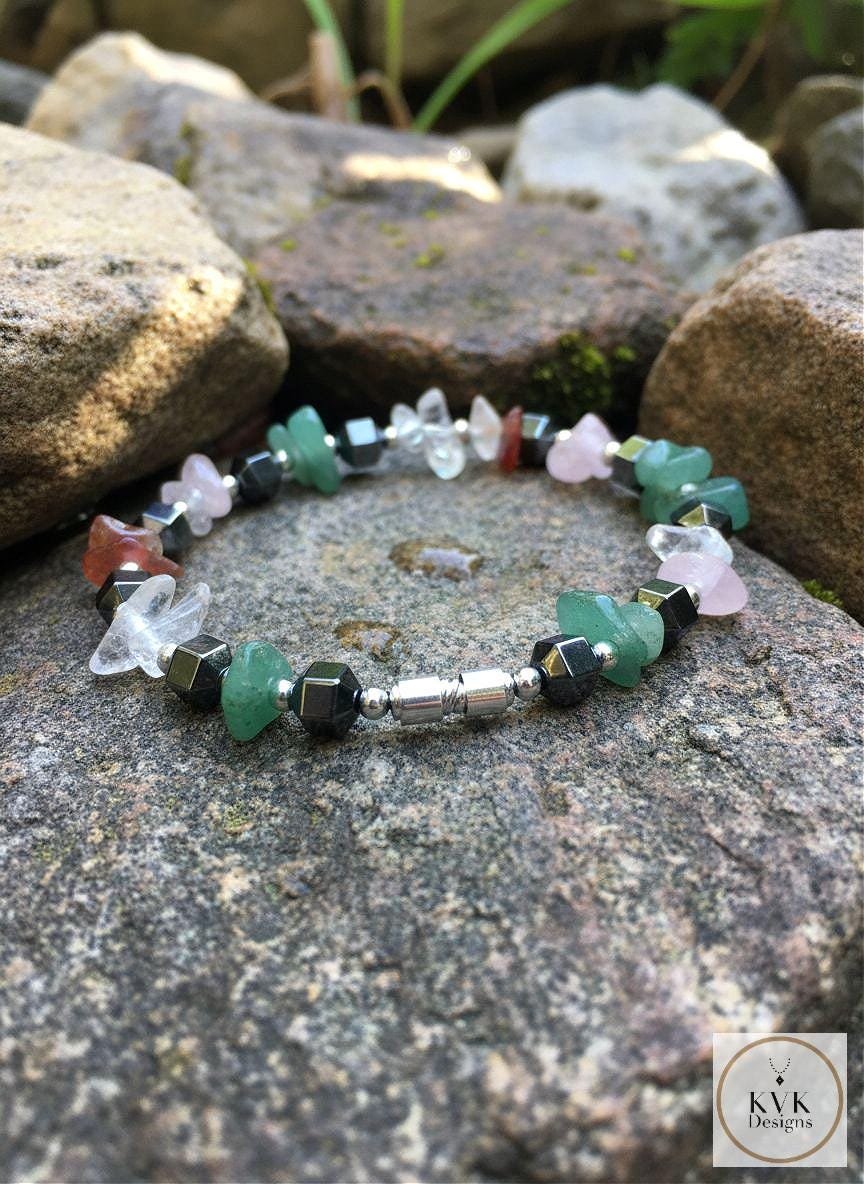 Hematite Gemstone Chip Bracelet