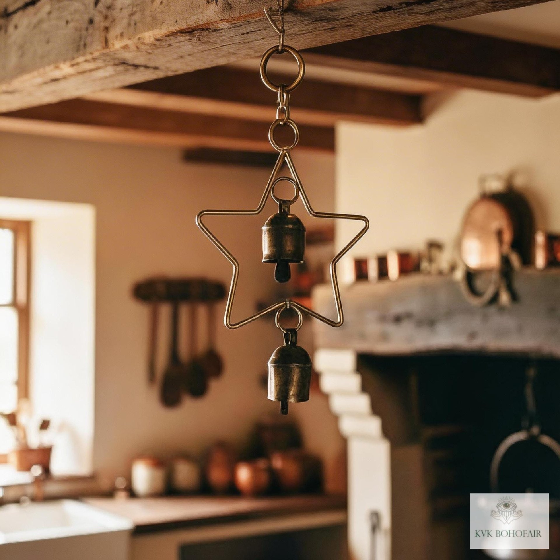 Star Bells Chime - Rustic Metal Art Garden Home Ornament