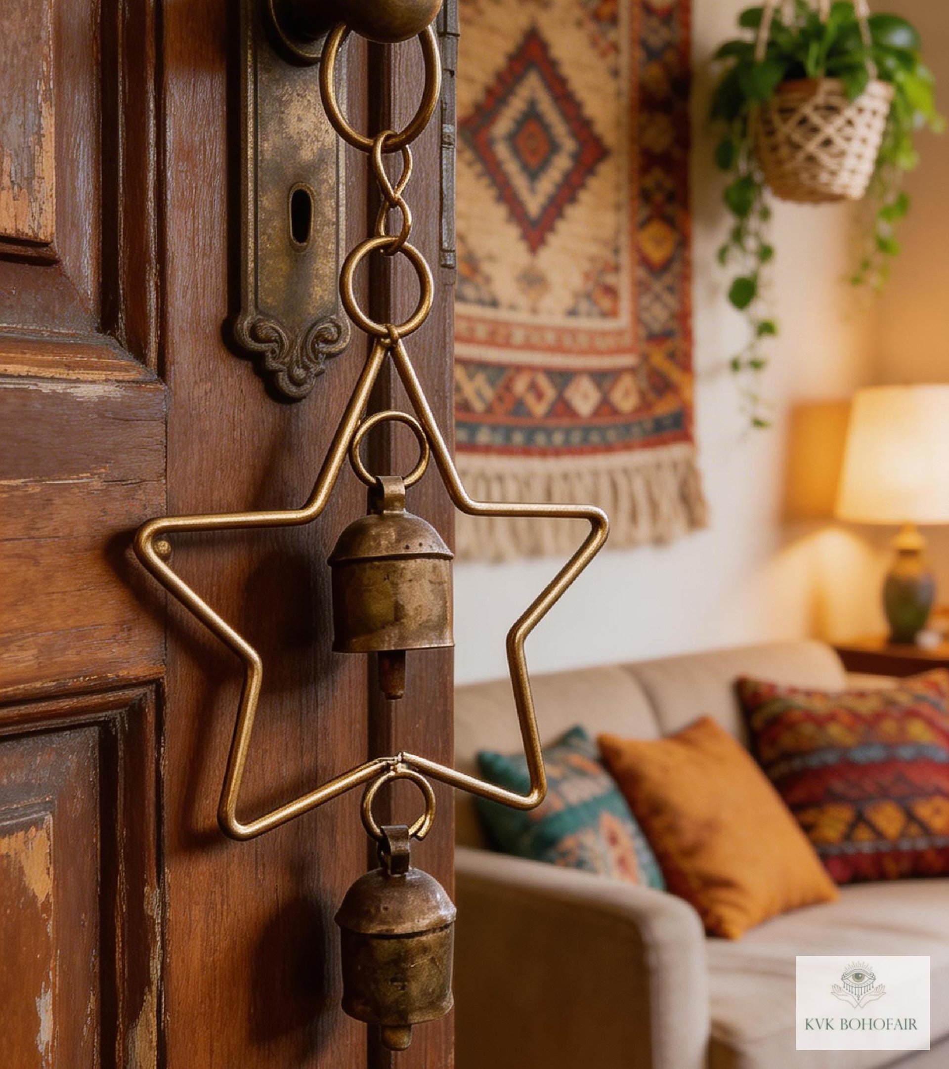 Star Bells Chime - Rustic Metal Art Garden Home Ornament