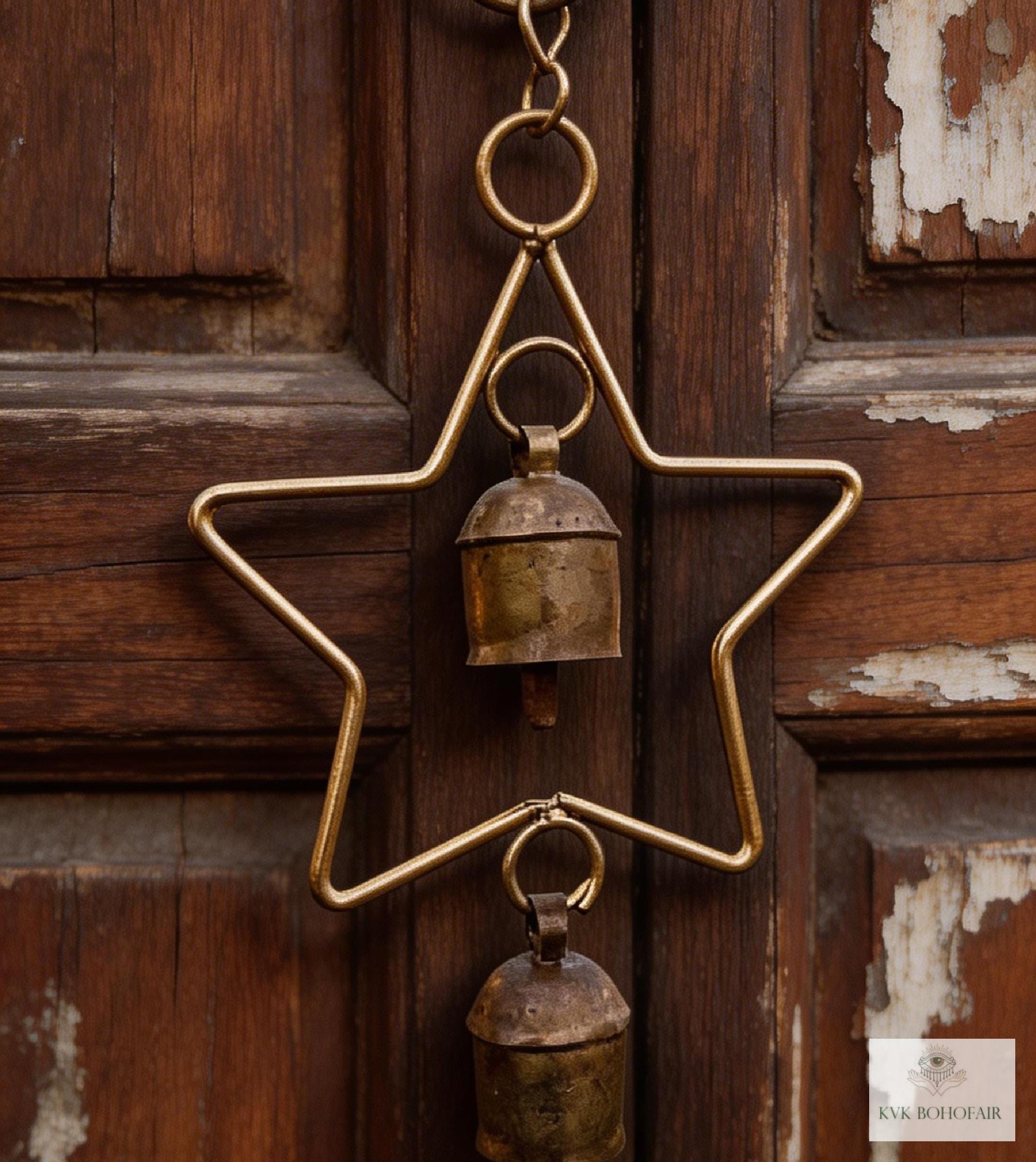 Star Bells Chime - Rustic Metal Art Garden Home Ornament