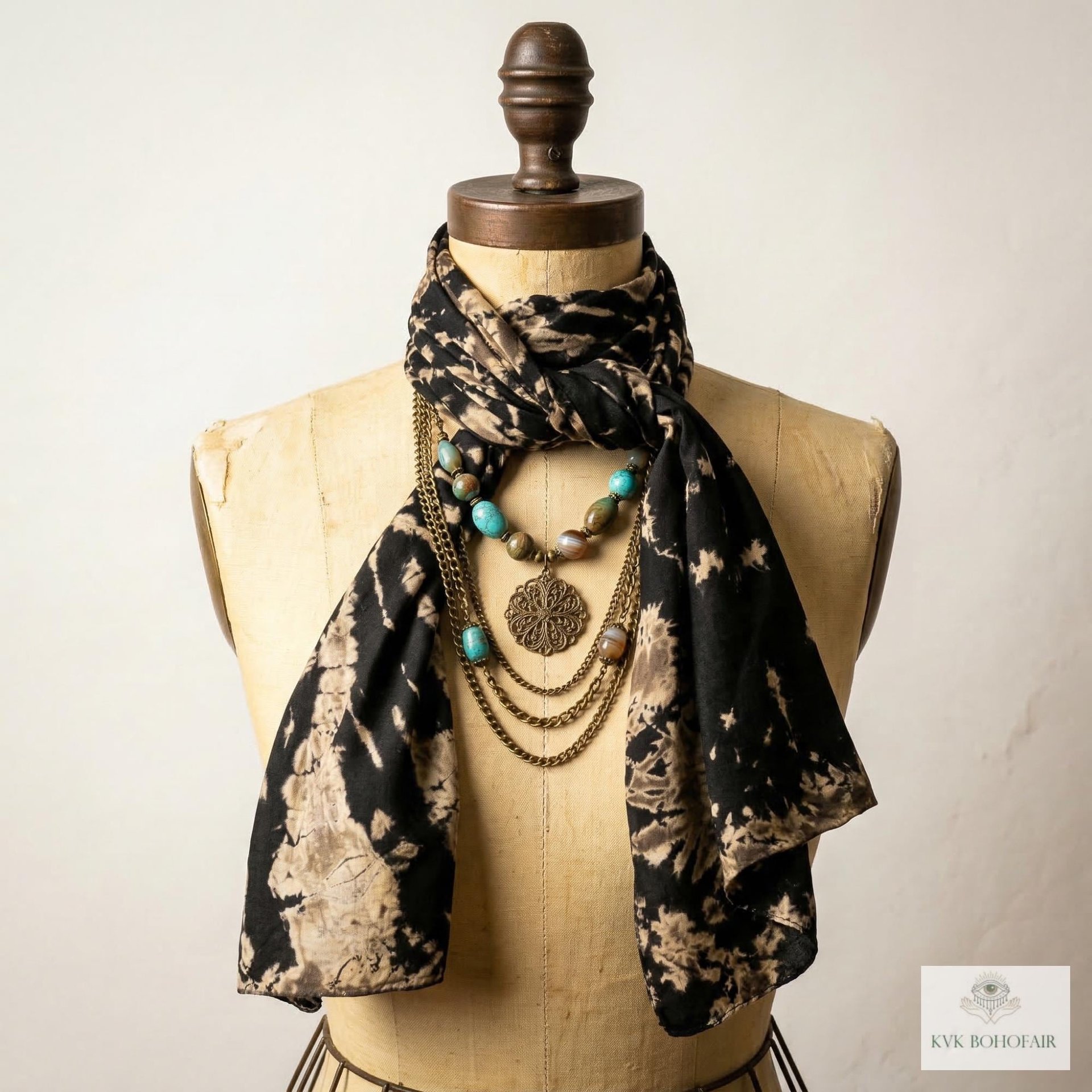 Handmade Tie Dye Scarf - Chic Bohemian Accessory for All Seasons