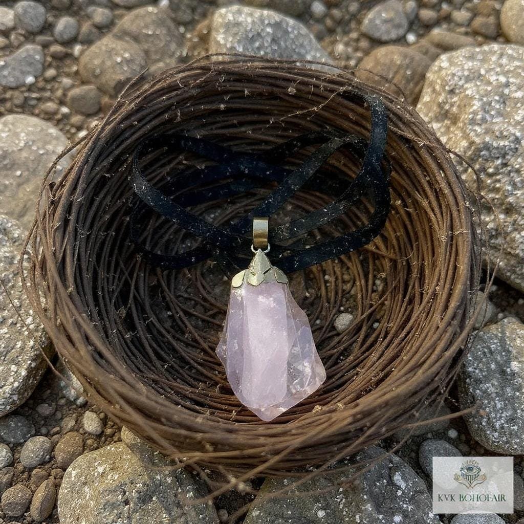 Handcrafted Amethyst Point Pendant - Boho Necklace, Gemstone Jewelry