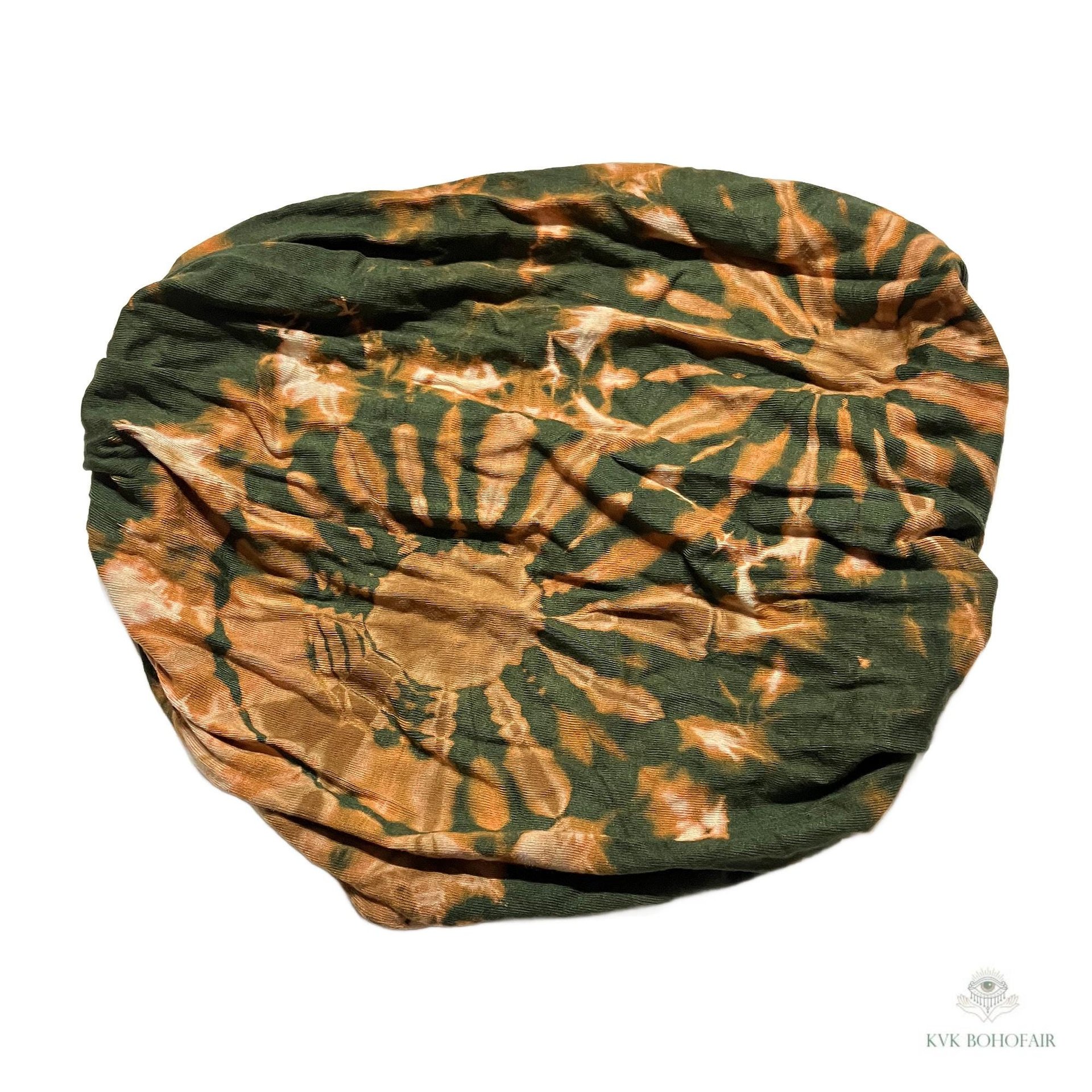 Green Tie-Dye Boho Headband -  Stylish Bohemian Headwrap, Headbands for Women