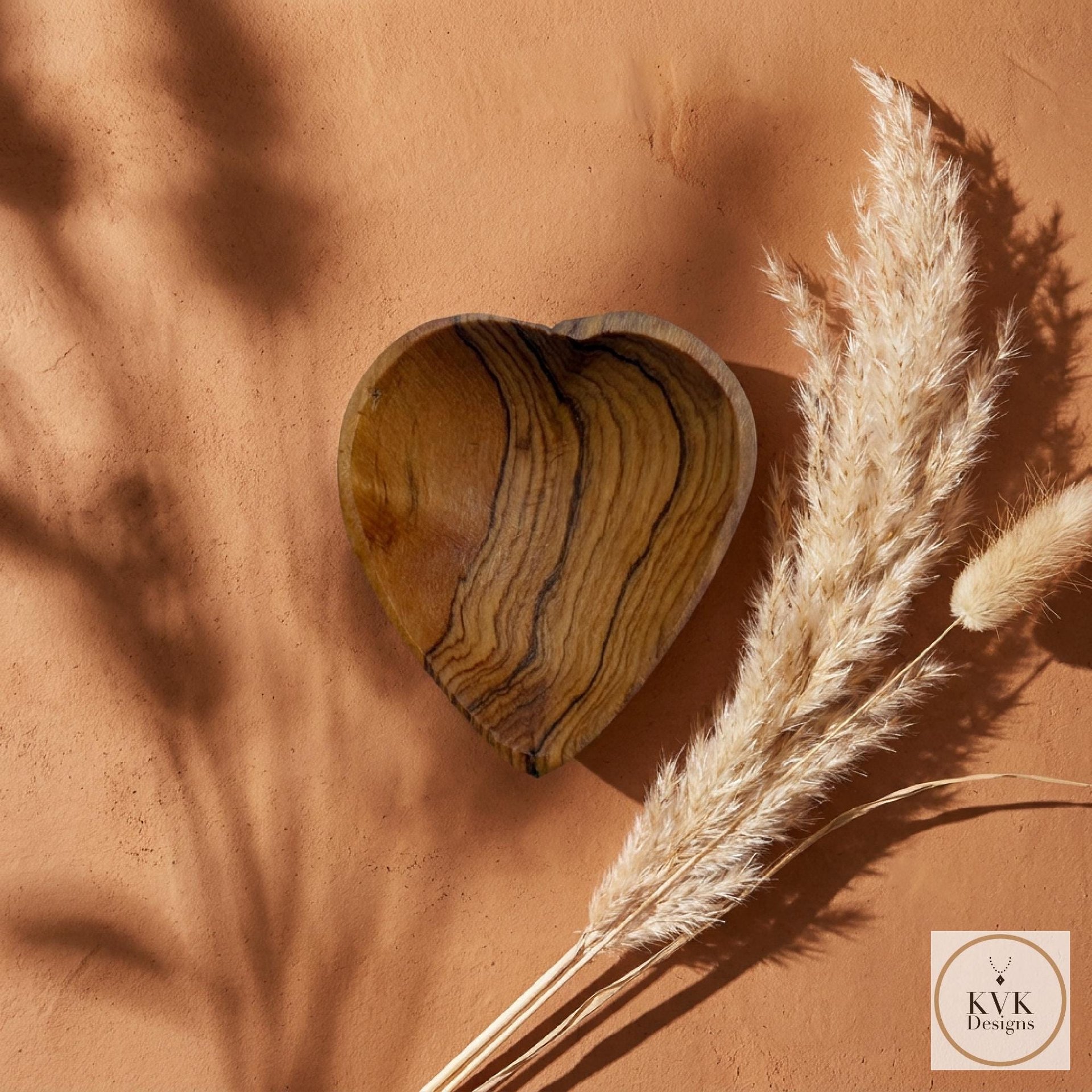 Small Olive Wood Heart Bowl - Trinket Dish