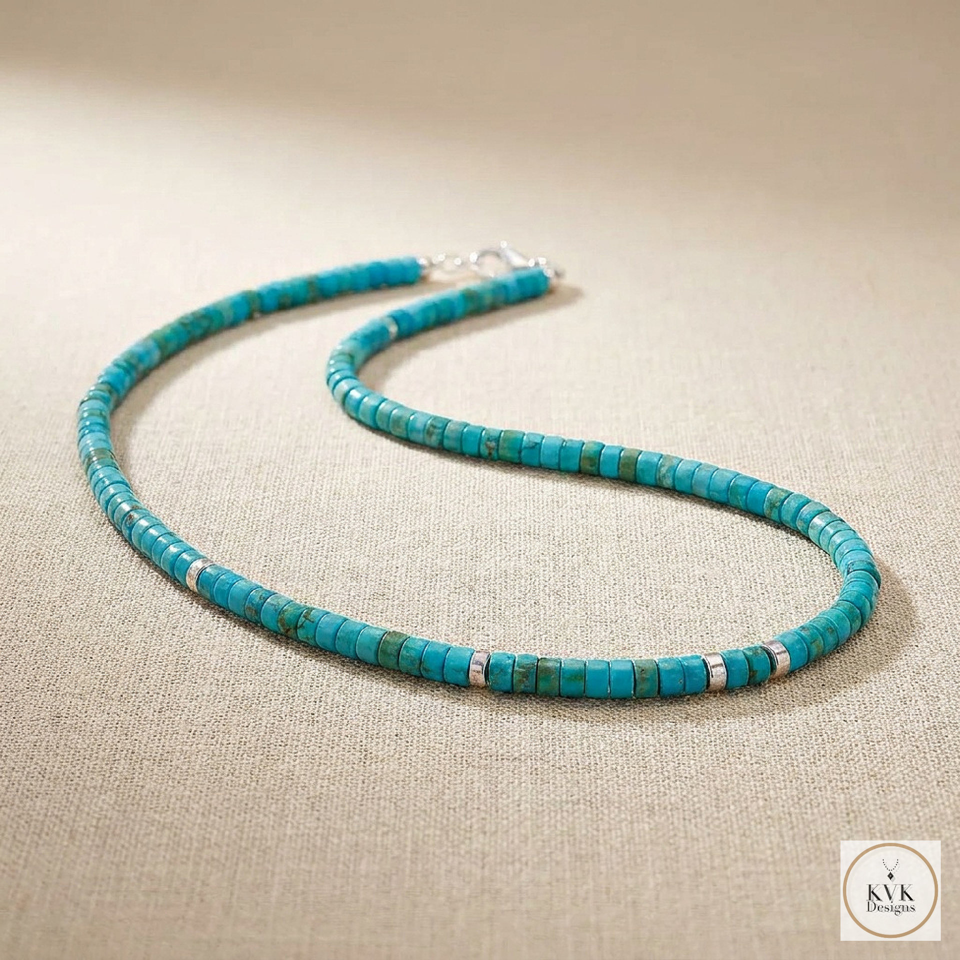 Men's Turquoise Heishi Bead Necklace
