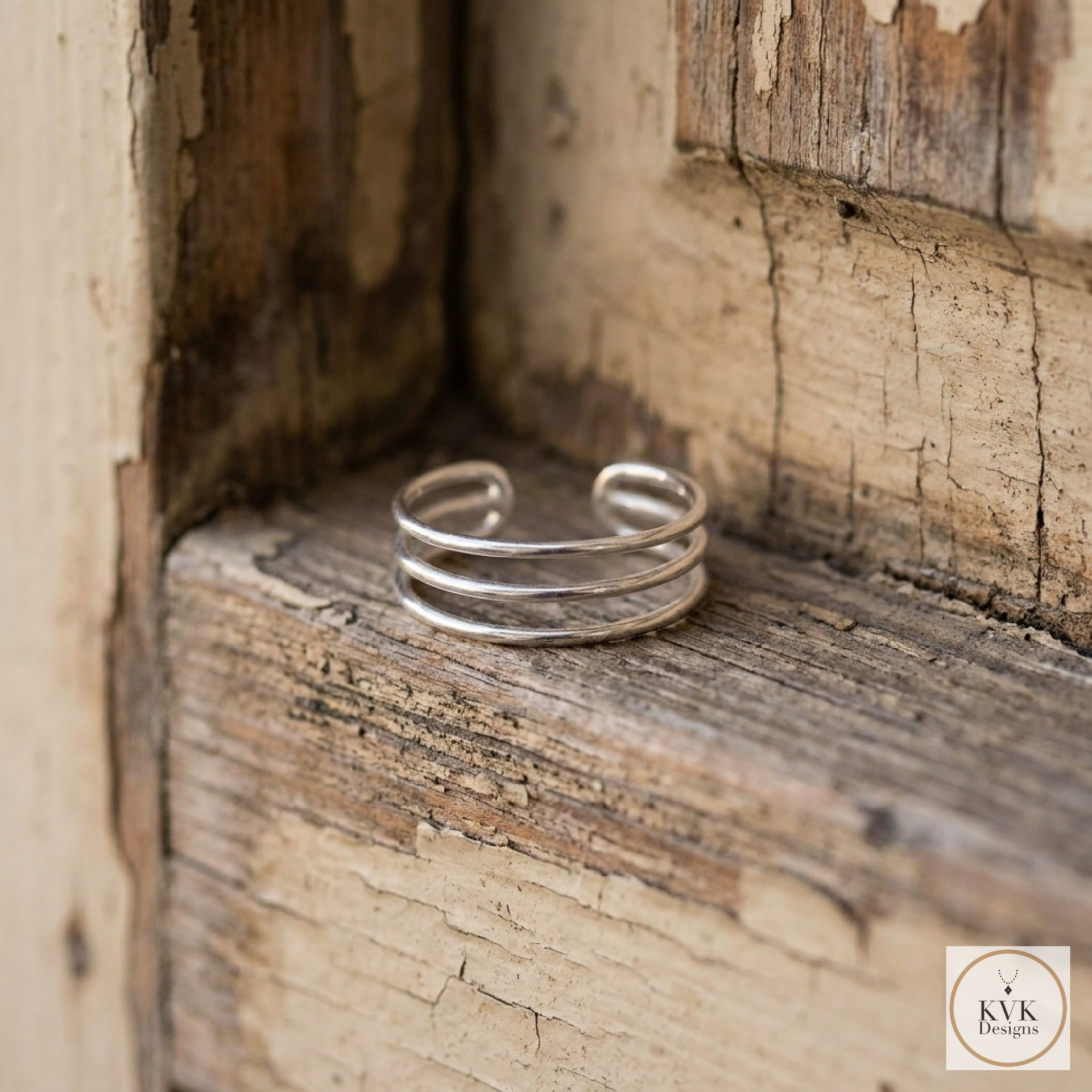 Sterling Silver Triple Band Toe Ring