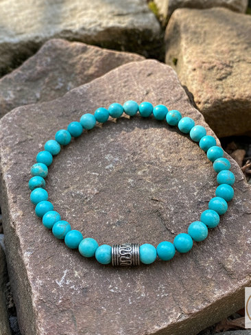 Blue Magnesite Bead Bracelet