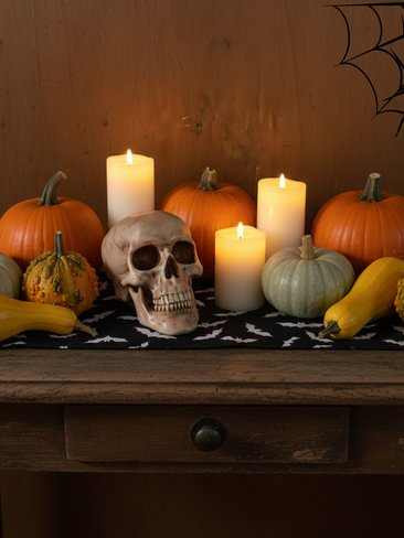 Spooky Human Skull Replica - Halloween Décor