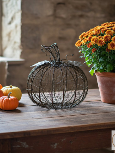 Wire Wrapped Fall Pumpkin