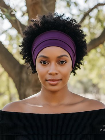 Purple Boho Headband -  Stylish Bohemian Headwrap, Headbands for Women