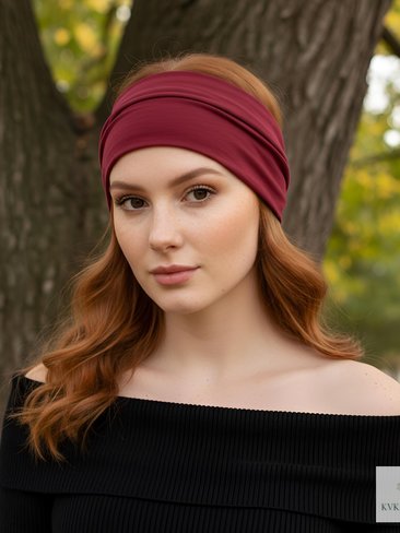 Red Boho Headband -  Stylish Bohemian Headwrap, Headbands for Women