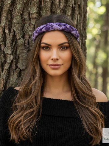 Tie Dye Braided Boho Headband - Yoga Headband, Headbands for Women