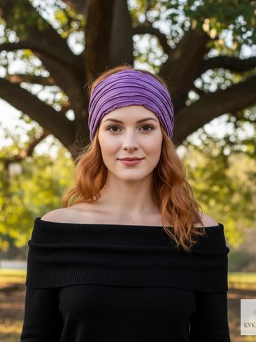 Purple Tie-Dye Boho Headband -  Stylish Bohemian Headwrap, Headbands for Women