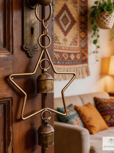 Star Bells Chime - Rustic Metal Art Garden Home Ornament